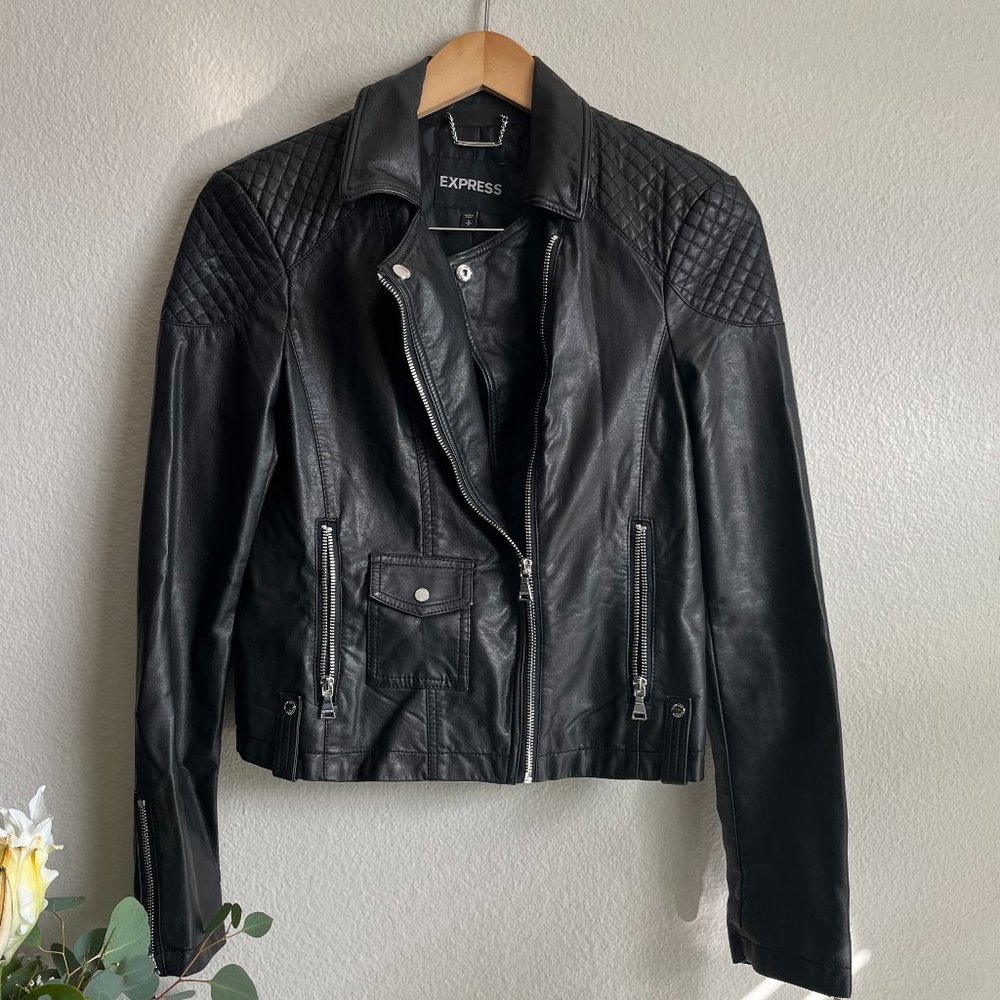 Vegan Leather Moto Jacket